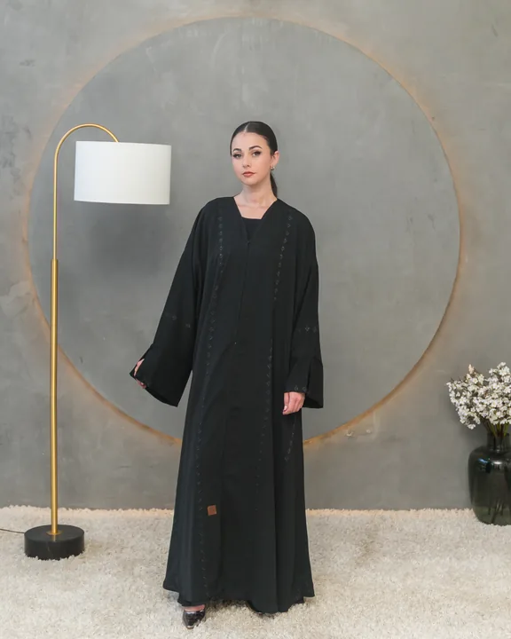BEDOON ESSM EMBRODERY BLACK ON BLACK FEMB02